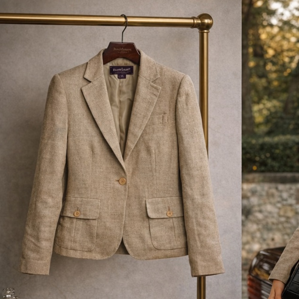 Ralph Lauren Collection - Ralph Lauren Purple Label Tan Blazer